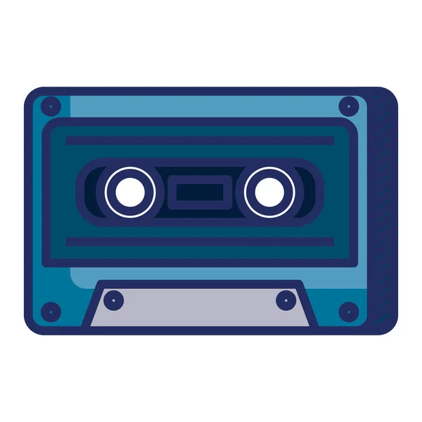 Audio cassette record musical icon — Stock Vector