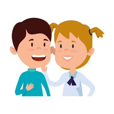 mutlu küçük öğrenciler çift karakterler