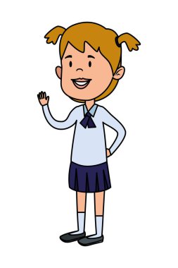 mutlu öğrenci kız komik karakter