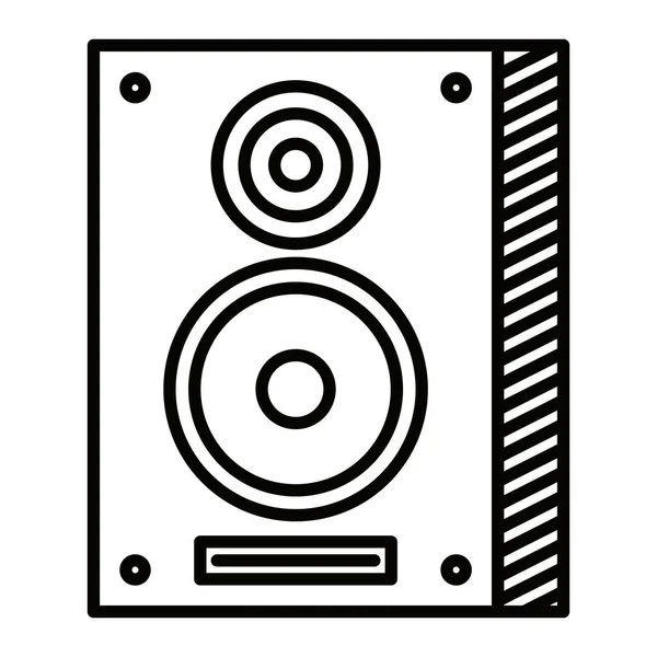 Icono de elemento musical de columna de altavoz — Vector de stock