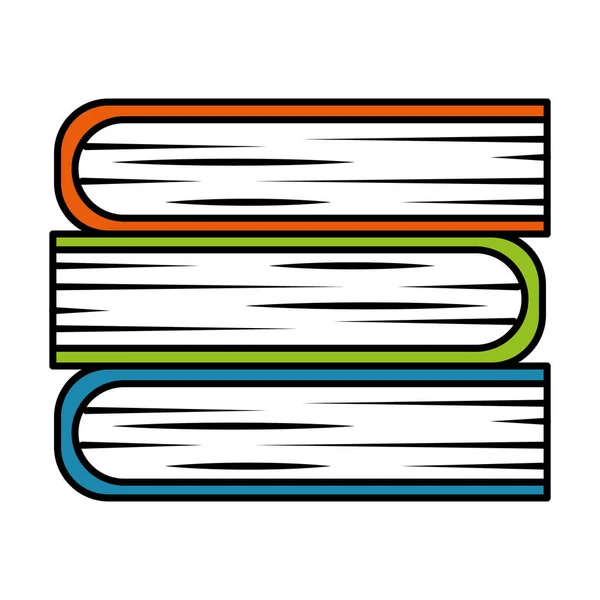 Hromada učebnic izolované ikony — Stockový vektor