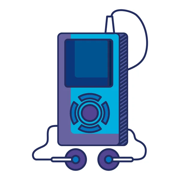 Elektronická ikona přehrávače MP3 hudby — Stockový vektor