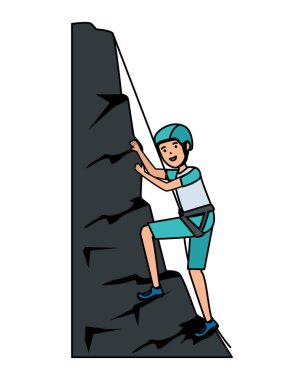 ip karakteri ile tırmanma adam