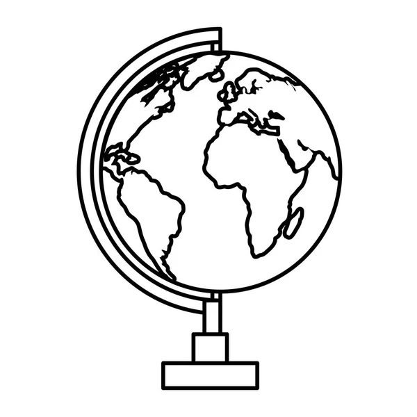 Weltkarte Erde isoliert Symbol — Stockvektor