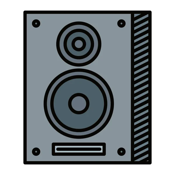 Icono de elemento musical de columna de altavoz — Vector de stock