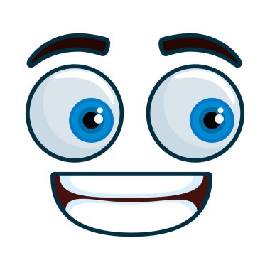 mutlu ifade yüz kawaii karakter