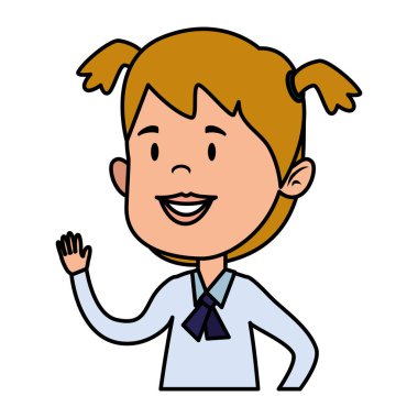 mutlu öğrenci kız komik karakter