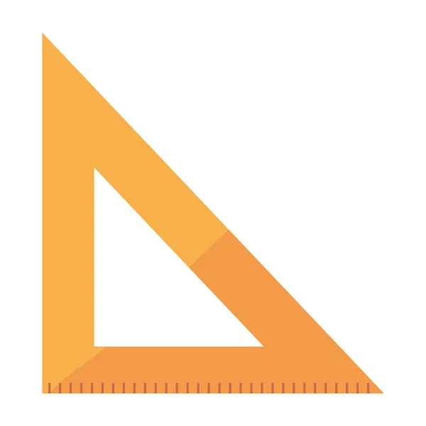 Triangle rule education supply icon — Stock Vector