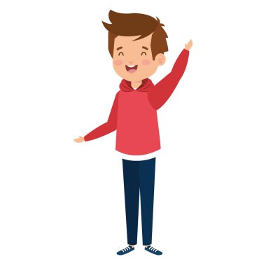 mutlu öğrenci çocuk komik karakter