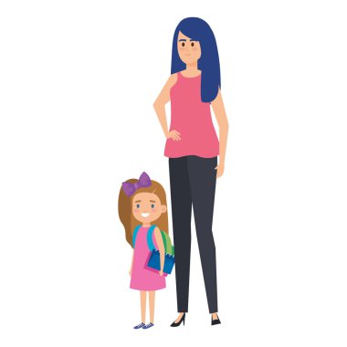 kadın öğretmen ile mutlu öğrenci kız