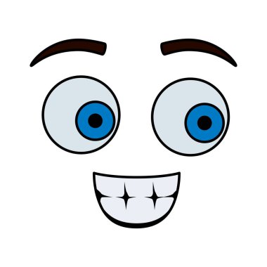 mutlu ifade yüz kawaii karakter