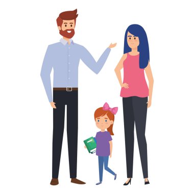 çift öğretmen ile mutlu öğrenci kız