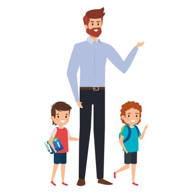 erkek öğretmen ile mutlu öğrenci erkek