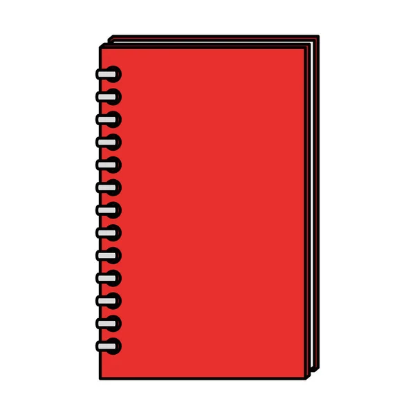 Livre de notes icône d'approvisionnement scolaire — Image vectorielle