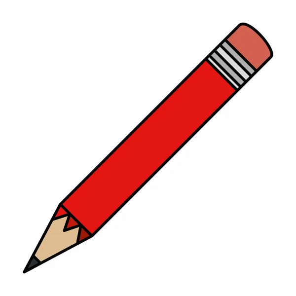 Lápis escola abastecimento ícone isolado — Vetor de Stock