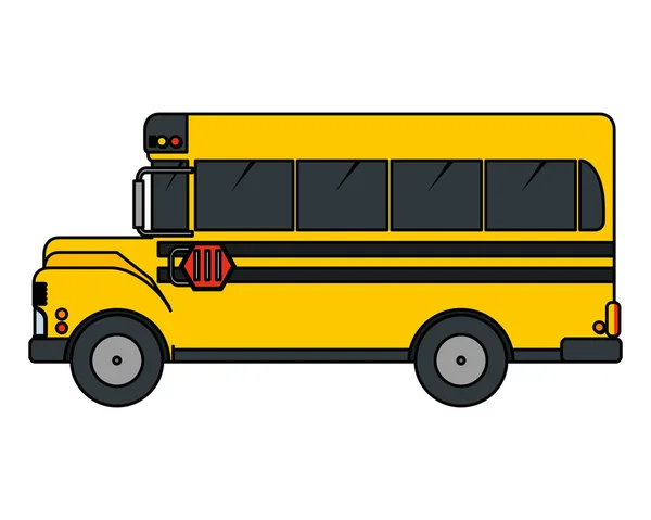 Bus scolaire transport icône isolée — Image vectorielle