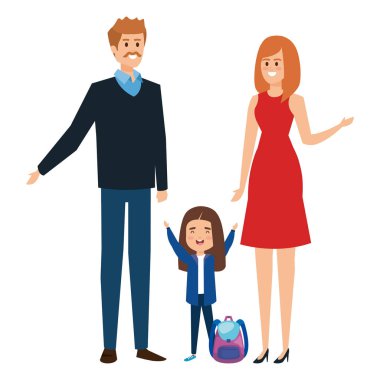 çift öğretmen ile mutlu öğrenci kız