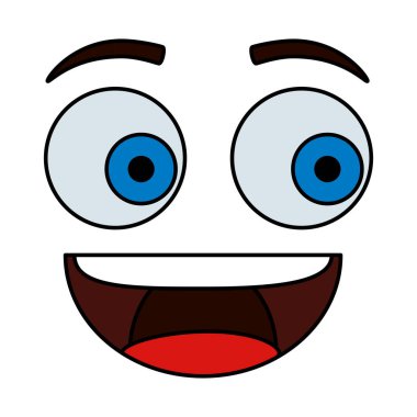 mutlu ifade yüz kawaii karakter