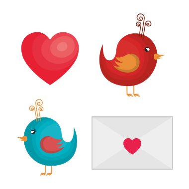 mutlu Sevgililer günü kartı, vektör çizim