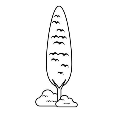 Ağaç bitkisi doğa izole simgesi