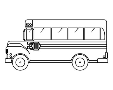 okul otobüsü taşıma simgesi izole edildi