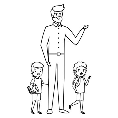 erkek öğretmen ile mutlu öğrenci erkek