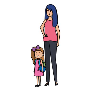 kadın öğretmen ile mutlu öğrenci kız