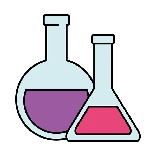 Tubos frascos de ensayo suministros de laboratorio — Vector de stock