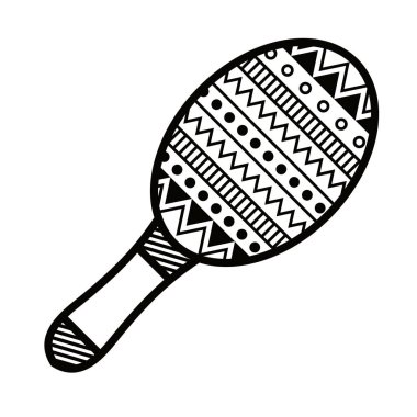 maracas tropikal enstrüman izole simgesi