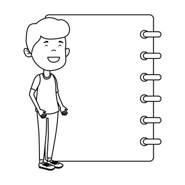 not defteri temini ile mutlu öğrenci çocuk