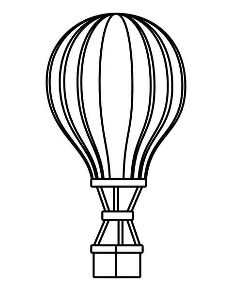 Ballon levegő forró repülő ikon — Stock Vector