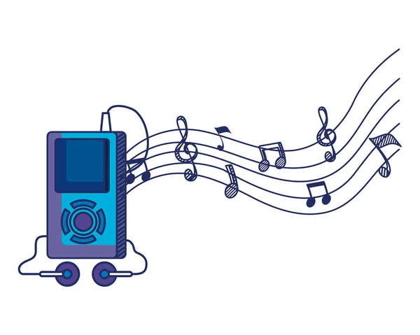 Mp3 reproductor de música icono electrónico — Vector de stock