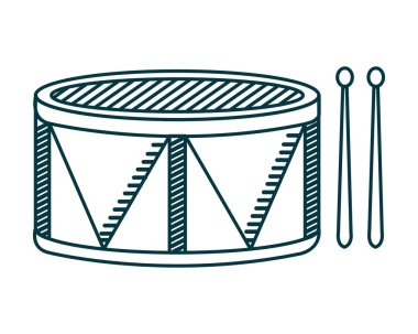 davul müzik aleti izole edilmiş simge