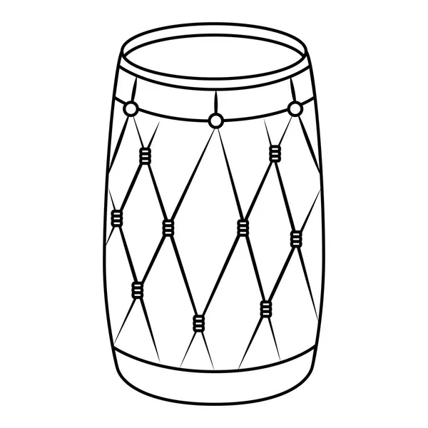 Indiase Drum instrument traditionele icoon — Stockvector