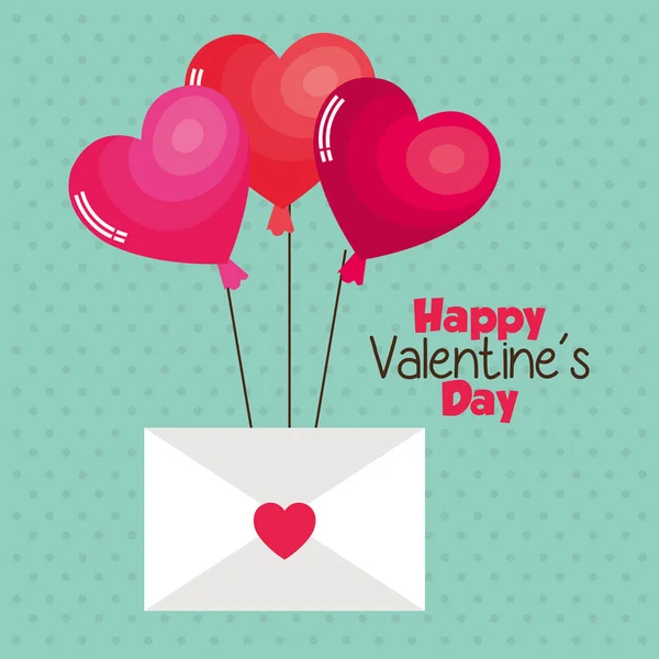 Happy Valentines Day Card, Illustration vectorielle — Image vectorielle