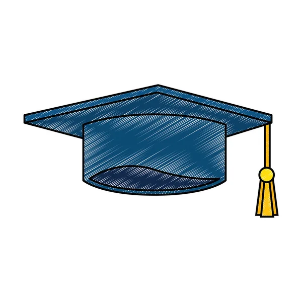 Ícone isolado chapéu de graduação —  Vetores de Stock