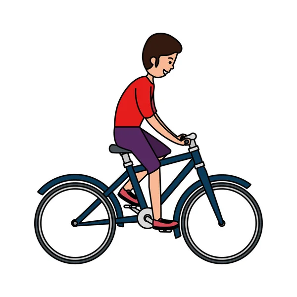 Счастливый атлетический велосипед — стоковый вектор