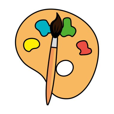 fırça ile boya renkleri pallette