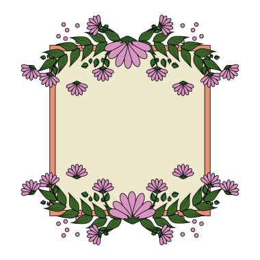 Leafs zarif çerçeve ile güzel güller