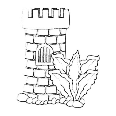 yosun dekorasyonu ile kale kule akvaryum