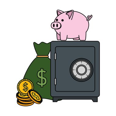 piggy ve para ile güvenli kutu