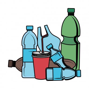 plastic and disposables products garbage clipart