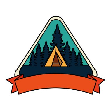 kamp alanı ve çadır sahnesi ile çerçeve