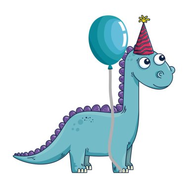 balon helyum ile sevimli diplodocus