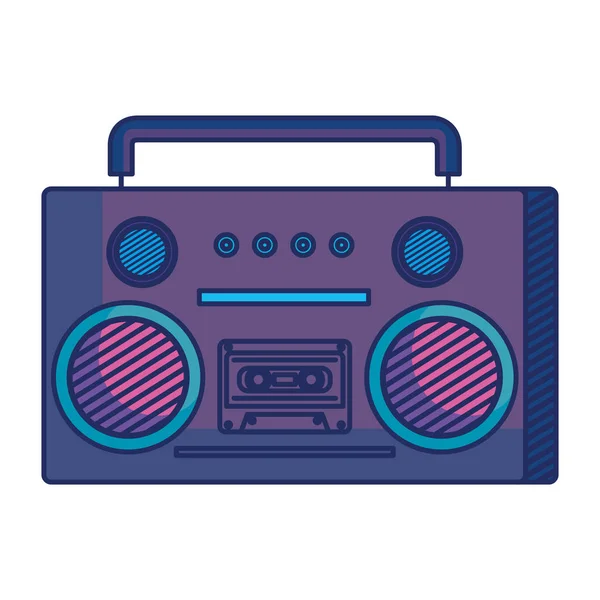 Old music radio player icon — Stock Vector
