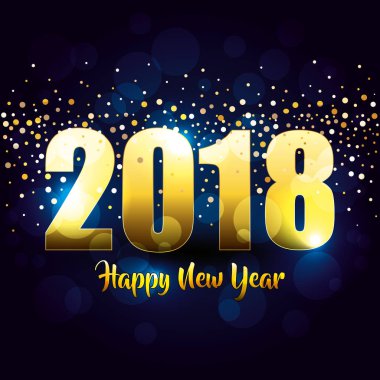 Mutlu yeni yıl 2018 kartpostal