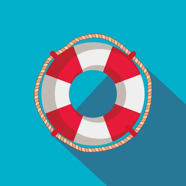 水の中で泳ぐロープを持つ浮遊物 — ストックベクタ