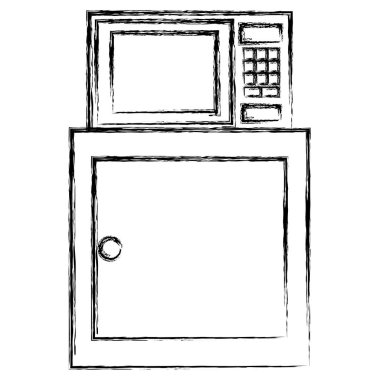 mikrodalga fırın ile mutfak çekmece ahşap