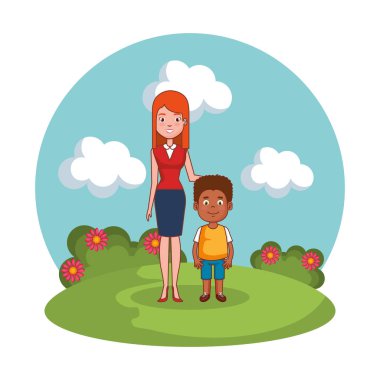 manzara oğlu aile ile anne