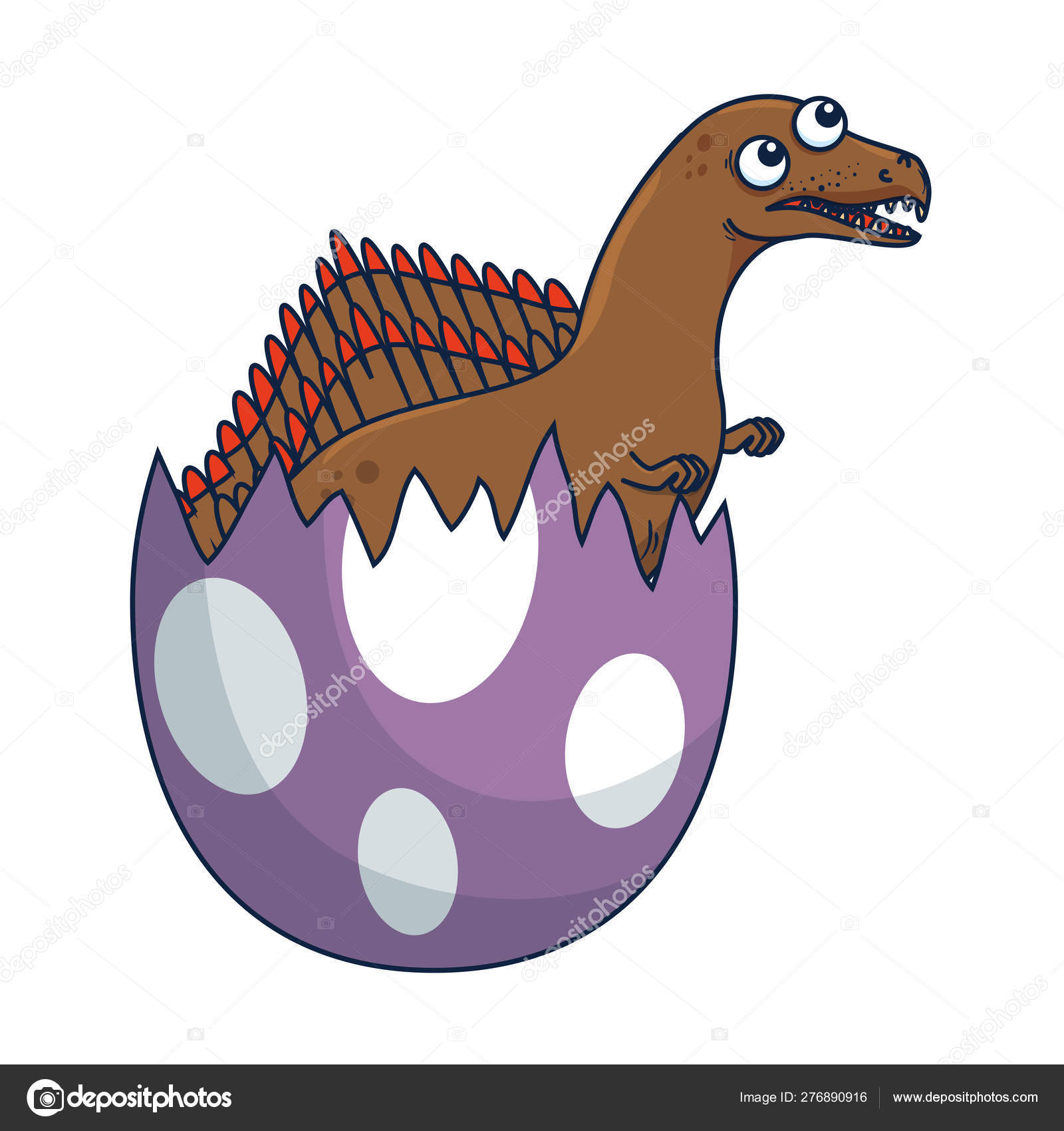 Cute mother pterodactyl care their eggs comic Vector Image